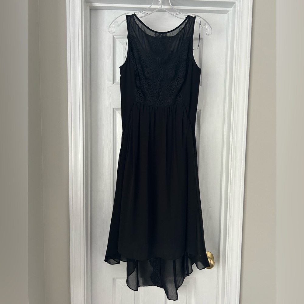 Vince Camuto Black High Low Lace Dress